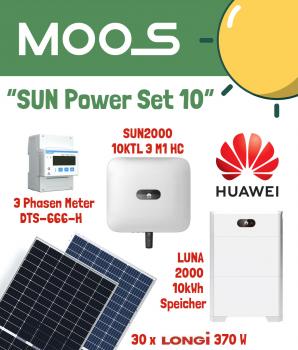 Mini PV „SUN Power Set 10“ inkl. 30 x Longi 370W, SUN 10KTL 3ph M1 HC, LUNA 10kWh und Smart Meter DTSU666-H